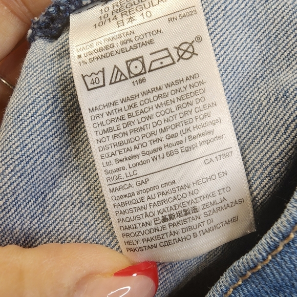 GAP Women's summer denim short washed blue size 10 - Picture 10 of 12